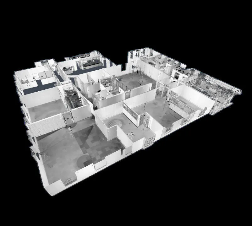 BIM model of a building produced from reality capture data