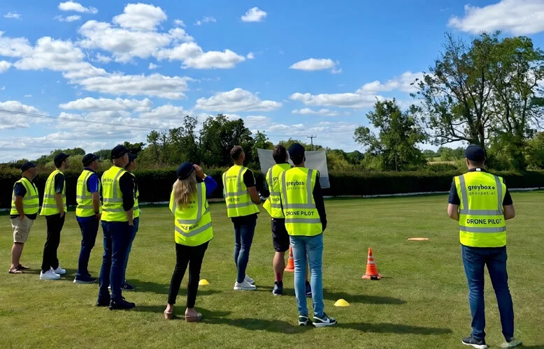Greybox team conducting UAV flight training in the field